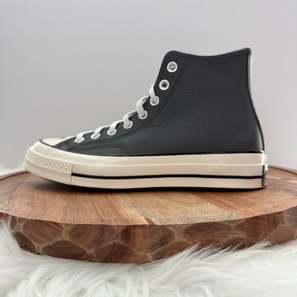 Converse Chuck 70 Hi Leather Dark Matter Gray Men's Size 7 Women's 9 Shoes New - Picture 2 of 7